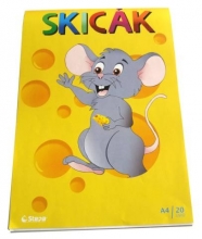 Skicák A4, 180 g/m2, 20 listů