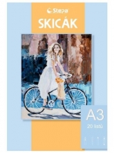 Skicák A3, 180 g/m2, 20 listů