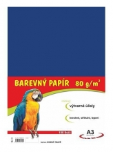 Papír barevný A3, 80 g, tmavý modrý, 100 listů