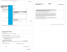 Doručenka C5 162x217 mod. pruh, samol. s kr. páskou,s pouč.