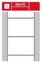 Etikety termotransferové 68 x 45 mm, kotouček, bílé, 800 ks