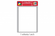 Etikety Economy 210x297 mm, matné, bílé, 100 listů