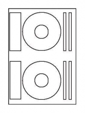 Etikety laserové na CD, průměr 118 mm, bílé, 100 listů