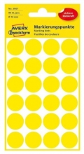 Etikety Avery 3007 kolečka, průměr 18 mm, 96 ks, žluté
