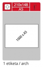 Etikety laserové 210 x 148 mm, bílé, 1.000 listů