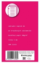 Vložka do kroužkového zápisníku A6 linkovaná, 100 listů