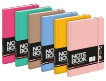 Blok MFP A7 s gumičkou, linkovaný, lepený, 100 listů, mix