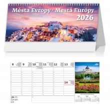 Kalendář stolní, Města Evropy 2026