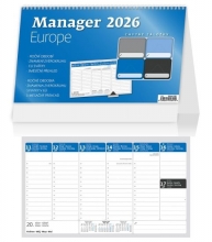 Kalendář stolní, Manager Europe 2026