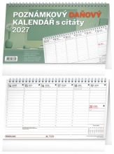 Kalendář stolní, Poznámkový daňový s citáty 2027