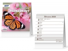 Kalendář stolní, Poznámkový, Motýl 2026