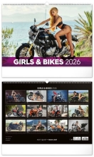 Kalendář nástěnný, Girls & Bikes 2026