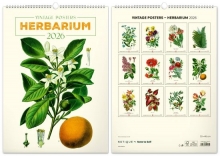 Kalendář nástěnný, Vintage plakáty - herbář 2026