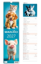 Kalendář nástěnný, kravata, Mazlíčci 2027