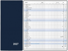 Diář Xenie, měsíční, kapesní, PVC, modrý 2027