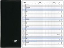 Diář Xenie, měsíční, kapesní, PVC, černý 2027