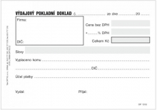Tiskopis Výdajový pokladní doklad, A6, jednoduchý, OPTYS