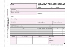 Tiskopis Výdajový pokladní doklad, A6, 100 listů, OPTYS