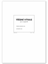 Tiskopis Třídní výkaz 1. stupeň Optys, A4, 12 stran