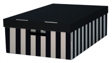Krabice s víkem 56x37x18, černá (balení 2 ks)