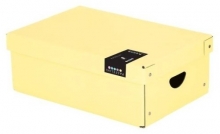 Krabice úložná Pastelini 35,5x24x9 cm, lamino, žlutá