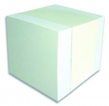 Špalíček papírový 8,5x8,5x8 cm, nelepený, bílý