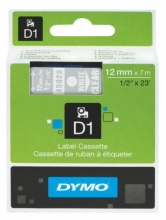 Páska Dymo Pocket 12 mm x 7 m, bílá/průhledná