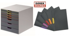 Box zásuvkový VARICOLOR, 7 přihrádek, šedý