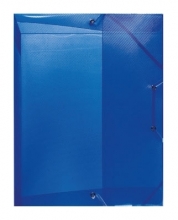 Box na spisy PP A4, hřbet 4 cm, transparentní modrý
