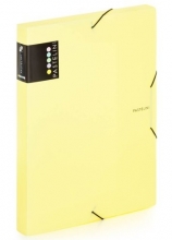 Box na spisy Pastelini A4, PP s gumou, žlutý