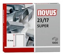 Spojovače kancelářské Novus 23/17 Super, 1.000 ks