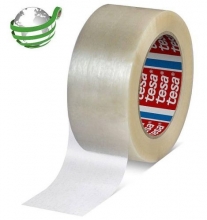 Páska balicí tesa Recycled 50 mm x 132 m, PET, hotmelt, čirá