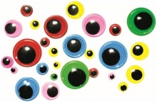Oči samolepicí Apli, pohyblivé, kulaté, mix barev, 600 ks