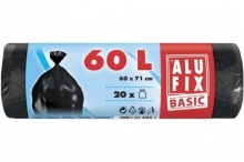 Pytel na odpad Alufix Basic, 60 l, 10 mic, 20 ks, černý
