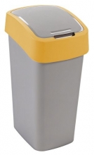Koš odpadkový Flipbin, 50 l, šedý/žlutý