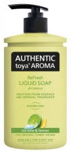Mýdlo tekuté AUTHENTIC toya AROMA, 400 ml, limetka a citron