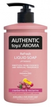 Mýdlo tekuté AUTHENTIC toya AROMA, 400 ml, brusinka a nekt.