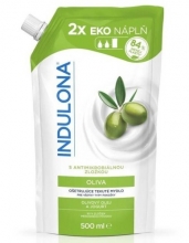 Mýdlo tekuté Indulona 500 ml, antimikrobiální, náplň, oliva