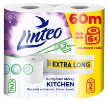 Utěrky kuchyňské Linteo Extra Long, dvouvrstvé, 2 ks