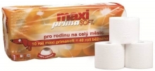 Papír toaletní PrimaSoft Maxi, dvouvrstvý, celulóza, 10 ks