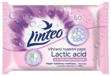 Papír toaletní Linteo, vlhčený, kyselina mléčná, 60 ks