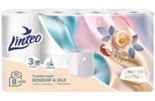 Papír toaletní Linteo Rosehip & Silk, třívrstvý, cel., 8 ks