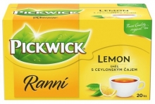 Čaj Pickwick Ranní s citronem, černý, 20 x 1,75 g