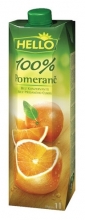 Nápoj Hello džus pomeranč 100% 1 l