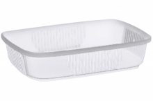 Miska plastová 125 ml, hranatá, čirá, 100 ks