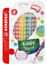 Pastelky trojhranné Stabilo Easy colors pro praváky, 6 ks