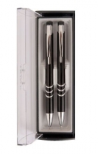 Sada psací ADRIANA, kuličk. pero + mechanická tužka, černá