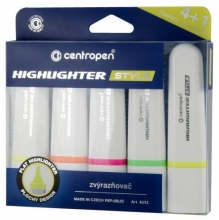 Zvýrazňovač Centropen Style 6252 Fluo, žlutý
