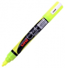 Popisovač křídový Uni PWE-5M, 1,8 - 2,5 mm, žlutý
