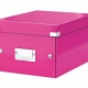 Krabice archivační Leitz Click-N-Store S (A5), růžová